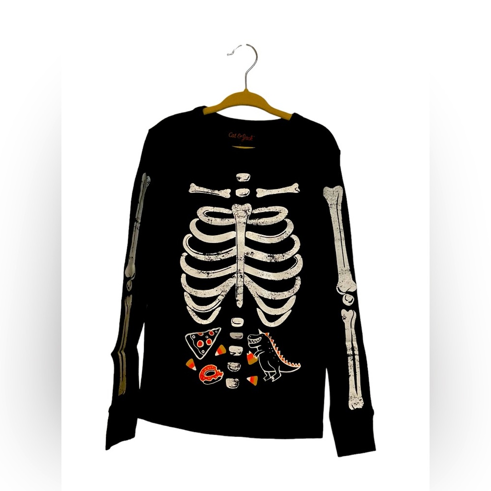 Cat & Jack Glow in the Dark Skeleton Long Sleeves - Size 6 NWOT - Picture 1 of 5